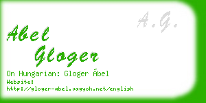 abel gloger business card